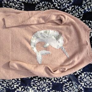 LC Lauren Conrad Blush Narwhal Sweater